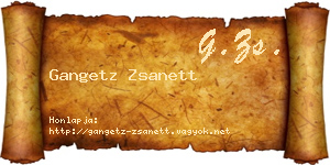 Gangetz Zsanett névjegykártya